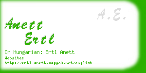 anett ertl business card